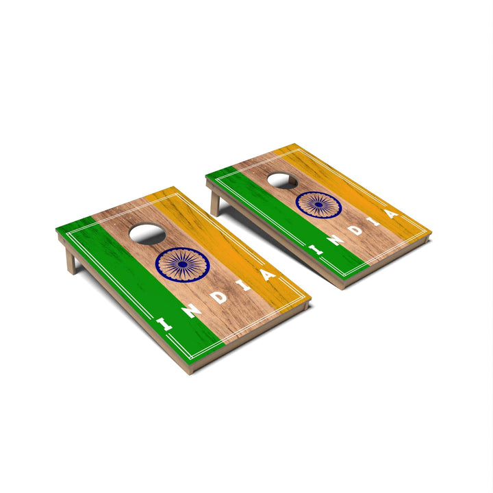 Slick Woody's Cornhole Co. Cornhole Board India International Flag 2.0 Cornhole Boards - Tailgate