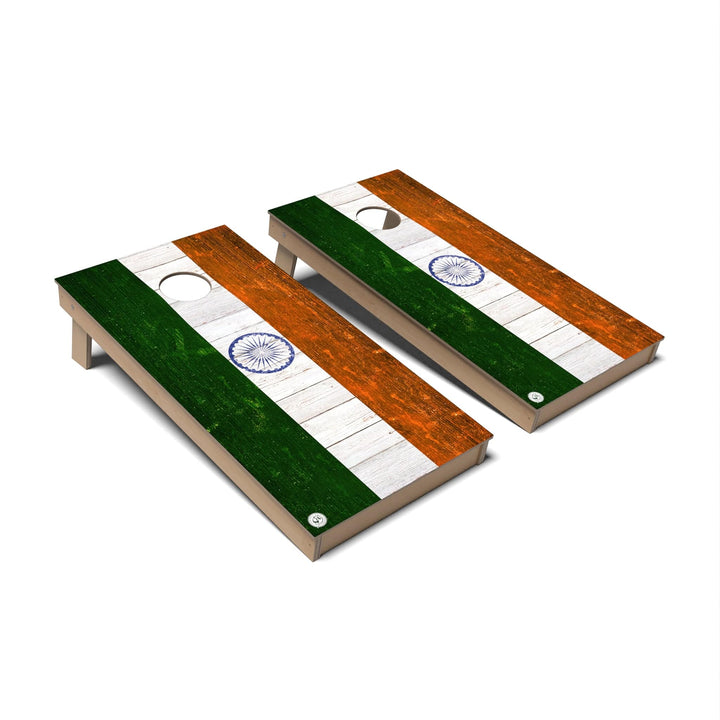 Slick Woody's Cornhole Co. Cornhole Board India International Flag Cornhole Boards - Backyard