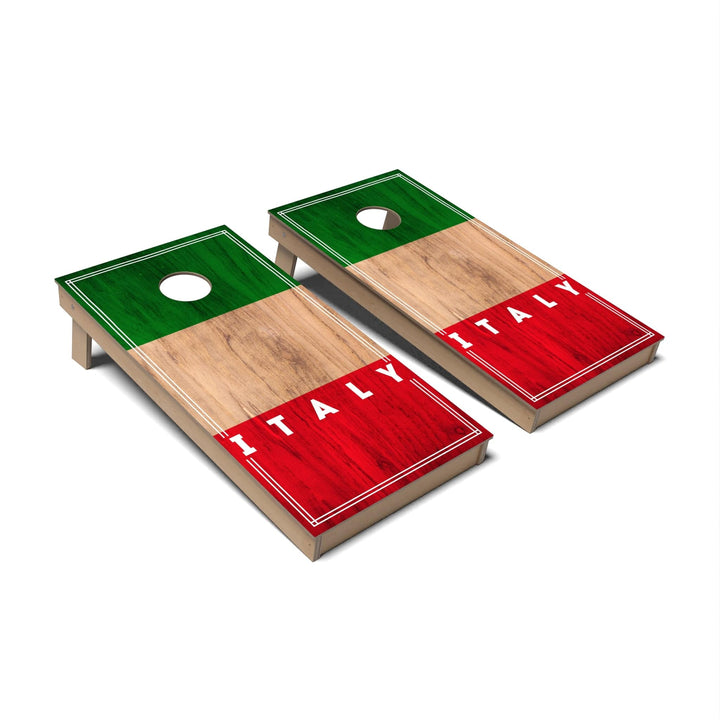 Slick Woody's Cornhole Co. Cornhole Board Italy International Flag 2.0 Cornhole Boards - Backyard