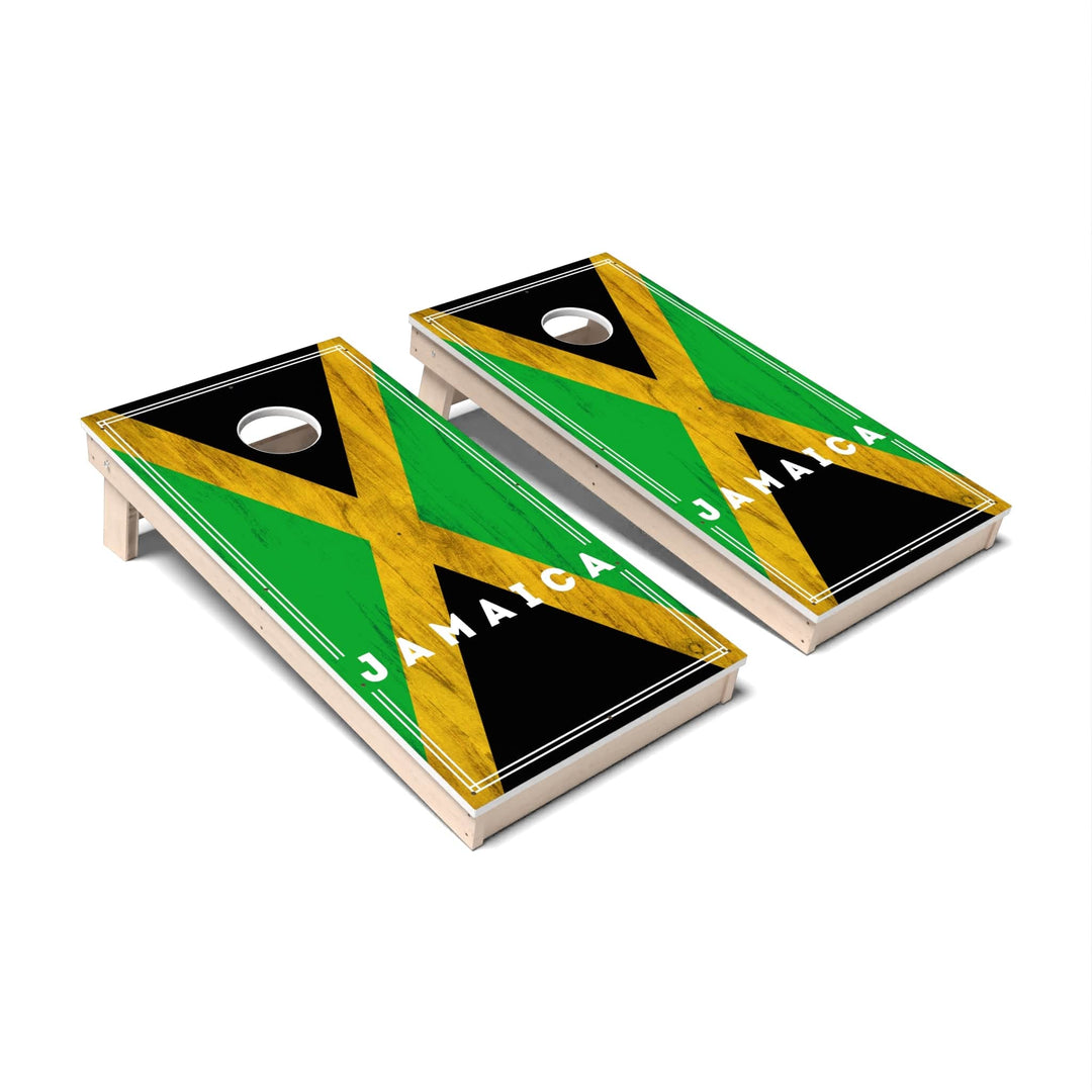 Slick Woody's Cornhole Co. Cornhole Board Jamaica International Flag 2.0 Cornhole Boards - All Weather