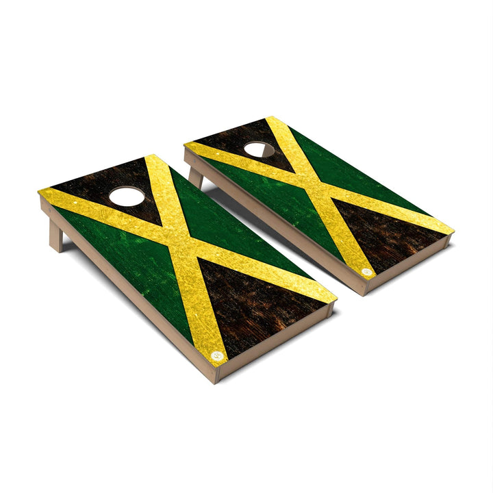 Slick Woody's Cornhole Co. Cornhole Board Jamaica International Flag Cornhole Boards - Backyard