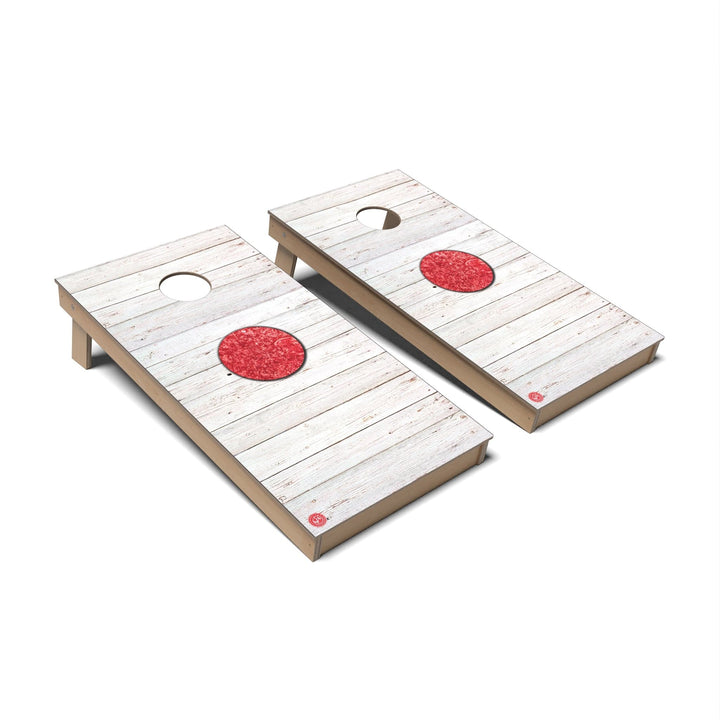 Slick Woody's Cornhole Co. Cornhole Board Japan International Flag Cornhole Boards - Backyard