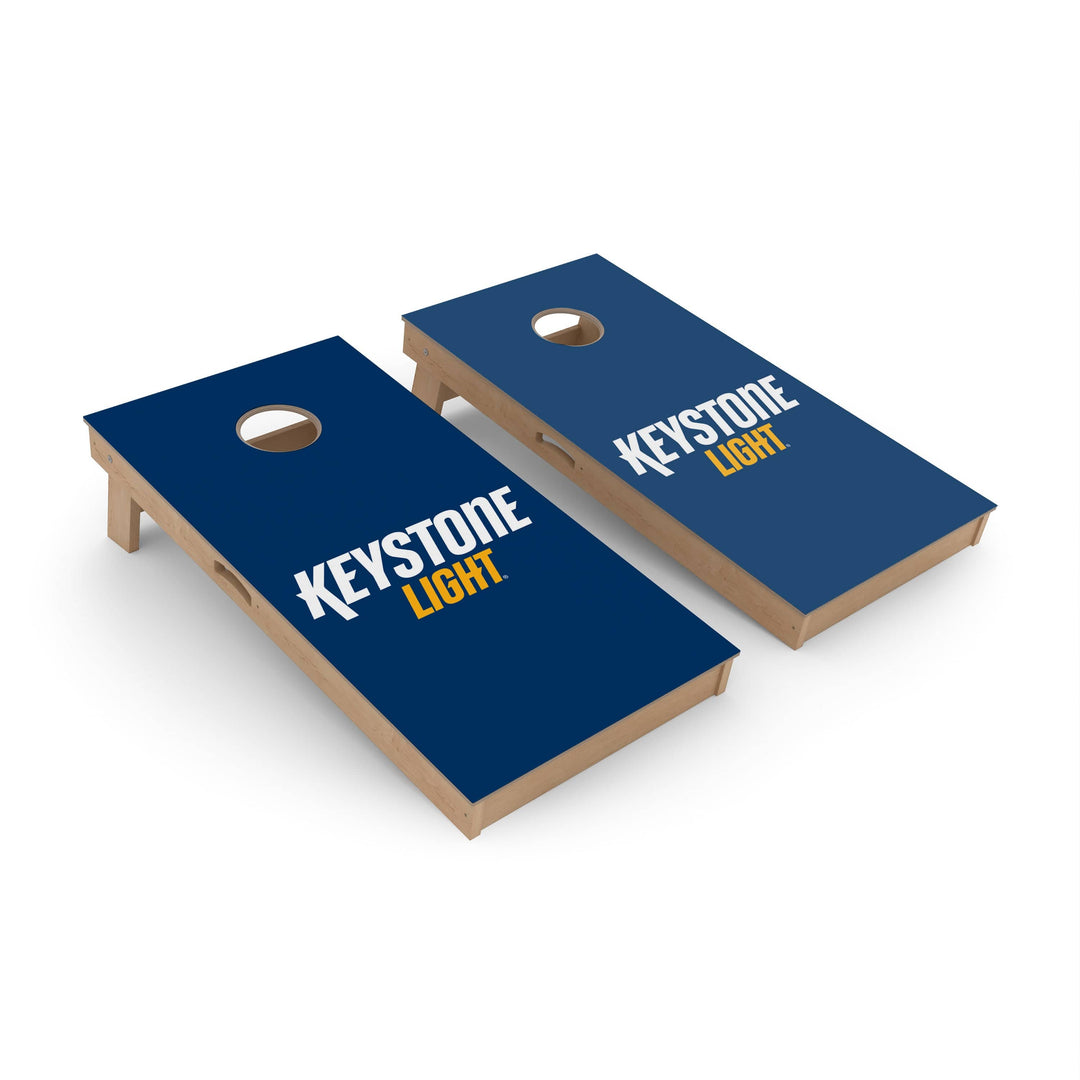 Slick Woody's Cornhole Co. Cornhole Board Keystone Light Blue Beer Brands Cornhole Boards - Premium Signature