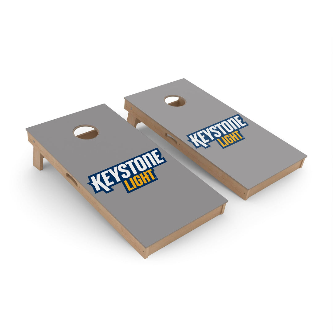 Slick Woody's Cornhole Co. Cornhole Board Keystone Light Grey Beer Brands Cornhole Boards - Premium Signature