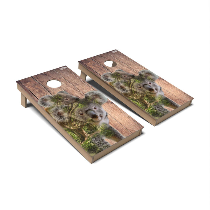 Slick Woody's Cornhole Co. Cornhole Board Koala Wild Animal Cornhole Boards - Backyard