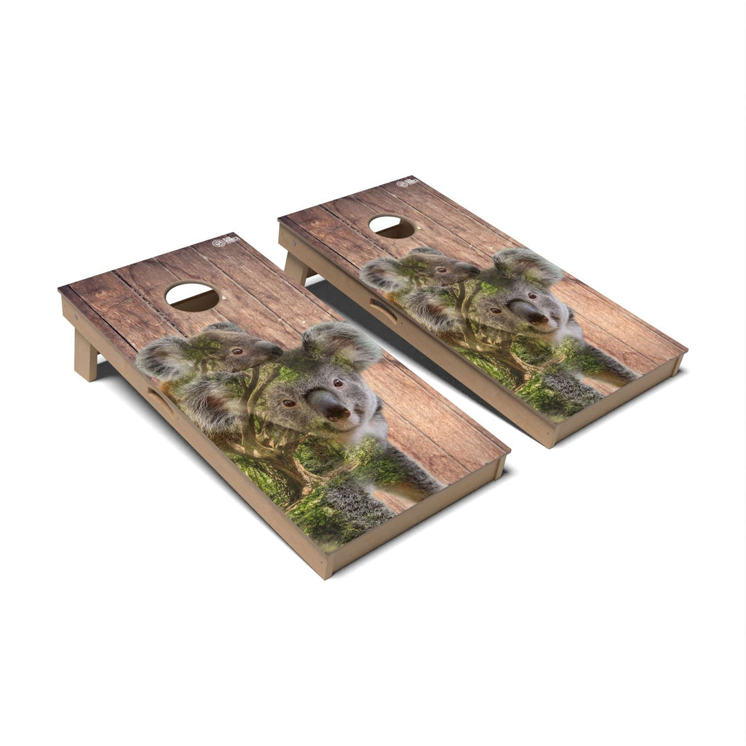 Slick Woody's Cornhole Co. Cornhole Board Koala Wild Animal Cornhole Boards - Professional Signature