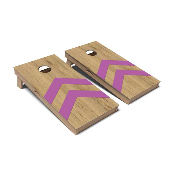 Slick Woody's Cornhole Co. Cornhole Board Lavender Chevron Surf Cornhole Boards - Professional Signature