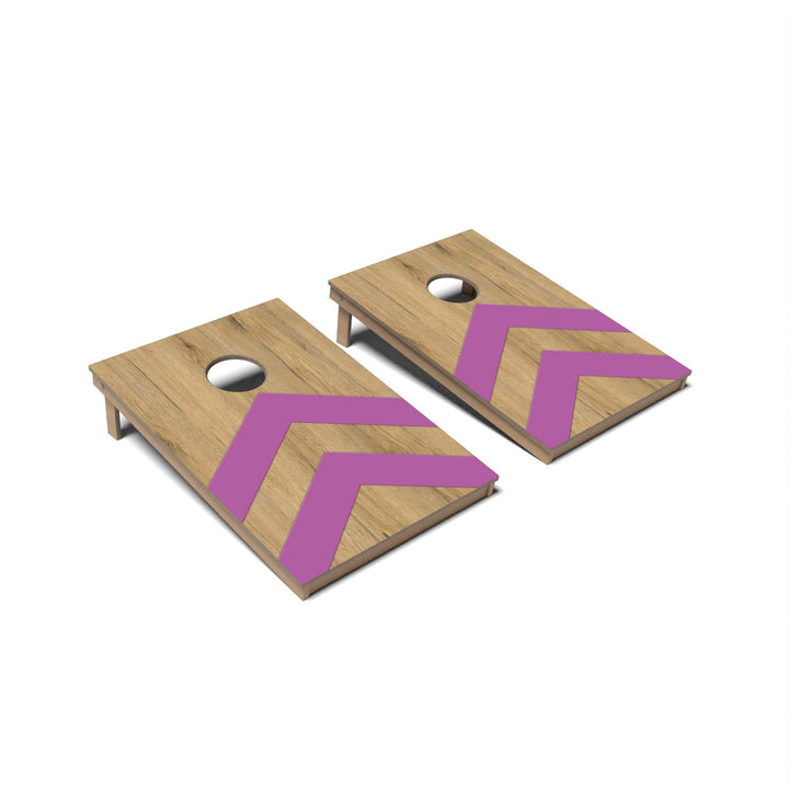 Slick Woody's Cornhole Co. Cornhole Board Lavender Chevron Surf Cornhole Boards - Tailgate