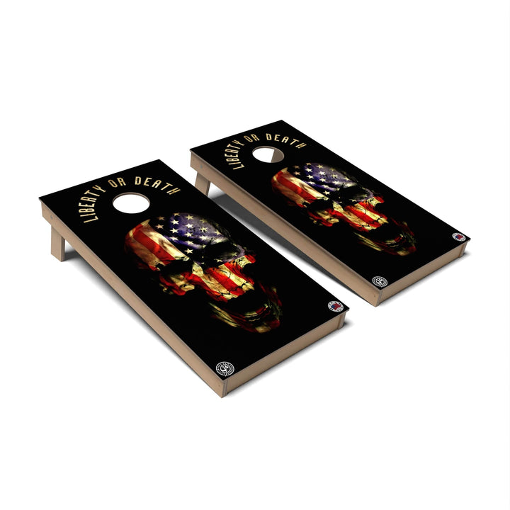 Slick Woody's Cornhole Co. Cornhole Board Liberty Or Death Patriotic Cornhole Boards - Backyard