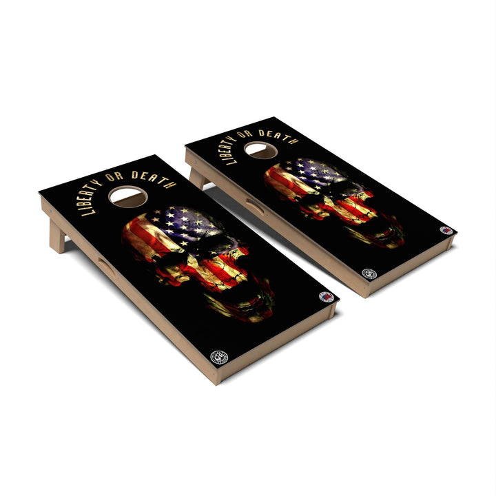 Slick Woody's Cornhole Co. Cornhole Board Liberty Or Death Patriotic Cornhole Boards - Professional Signature