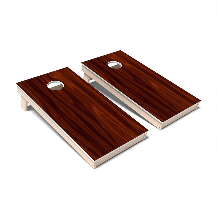 Slick Woody's Cornhole Co. Cornhole Board Mahogany Natural Wood Cornhole Boards - All Weather