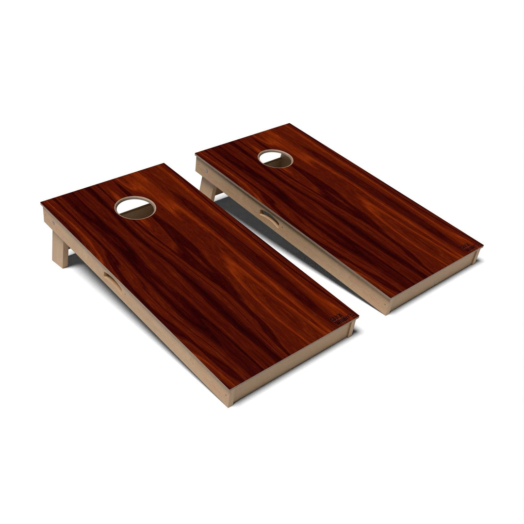 Slick Woody's Cornhole Co. Cornhole Board Mahogany Natural Wood Cornhole Boards - Professional Signature