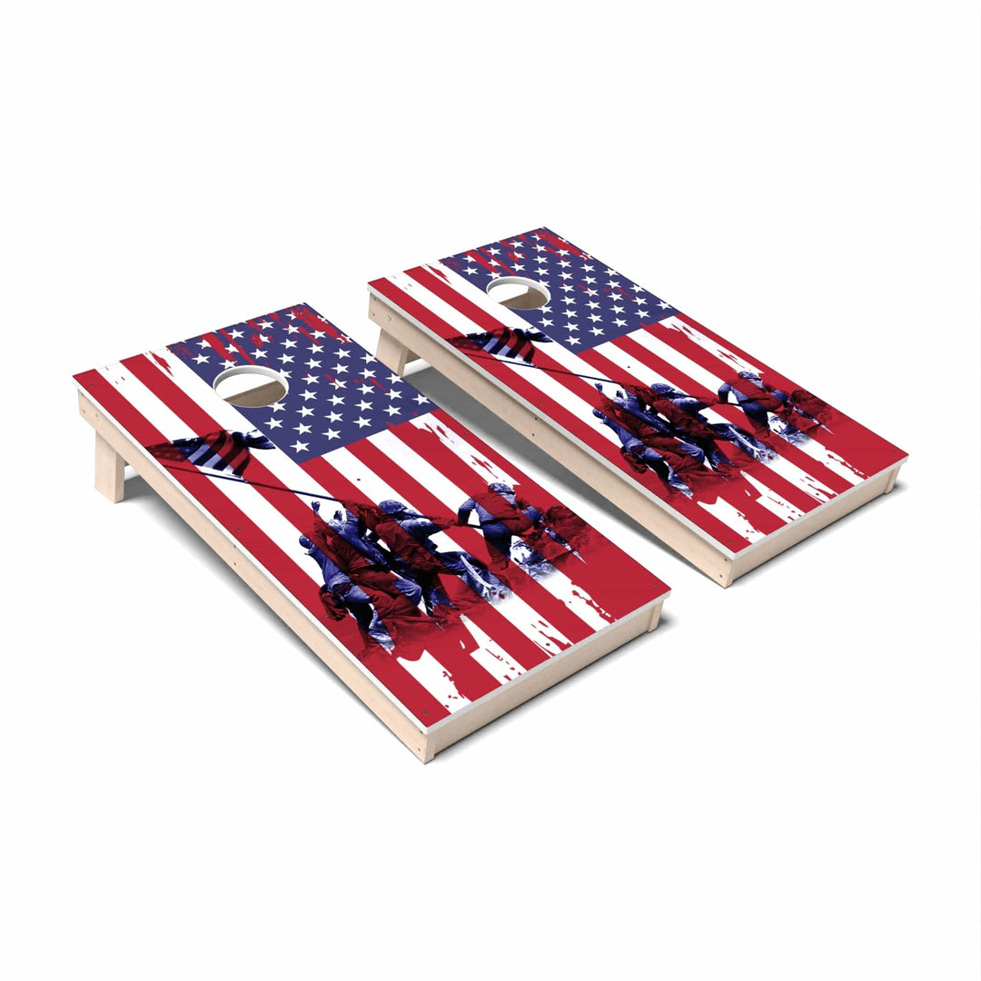 Slick Woody's Cornhole Co. Cornhole Board Marines Iwo Jima Military Cornhole Boards - All Weather