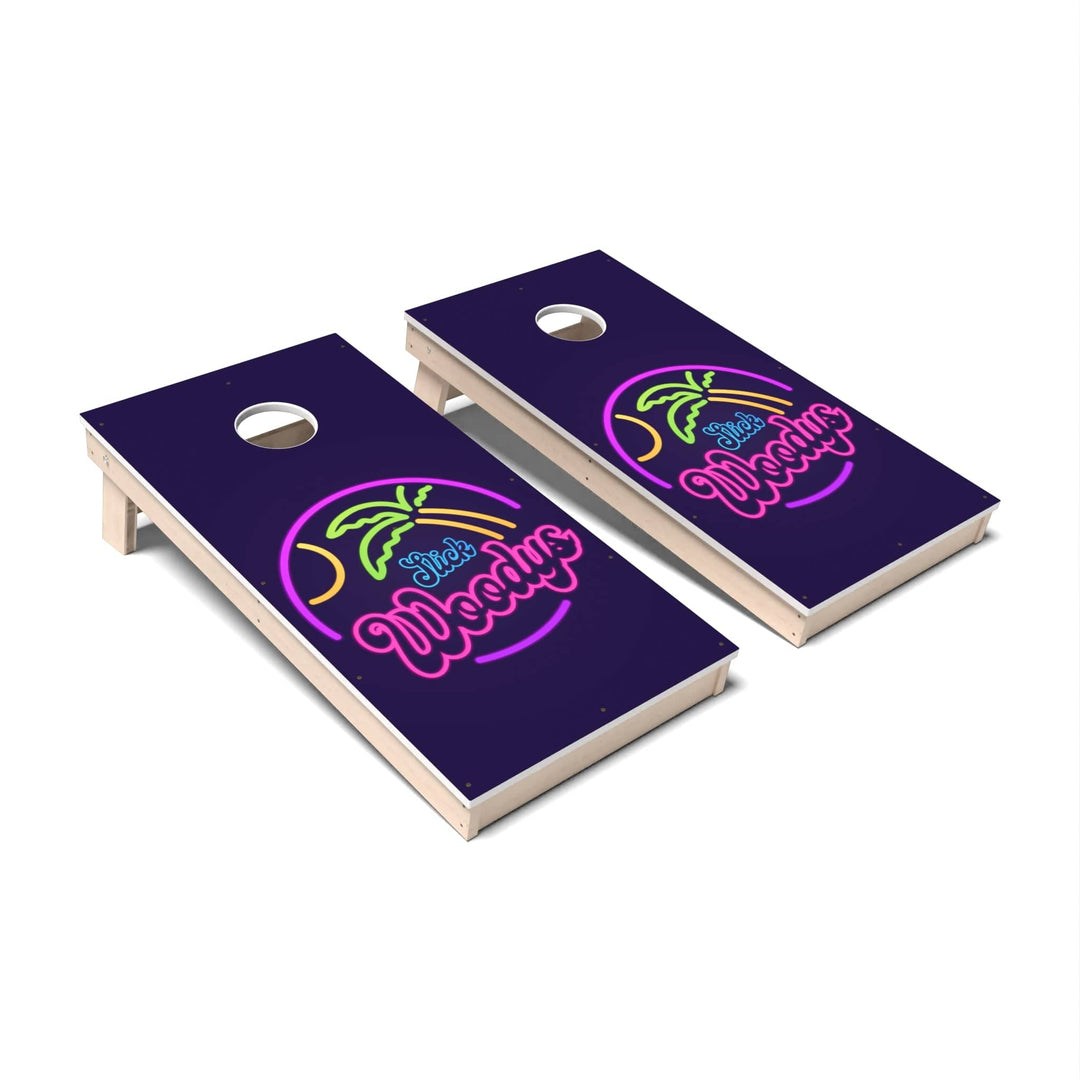 Slick Woody's Cornhole Co. Cornhole Board Miami Vice Cornhole Boards - Backyard