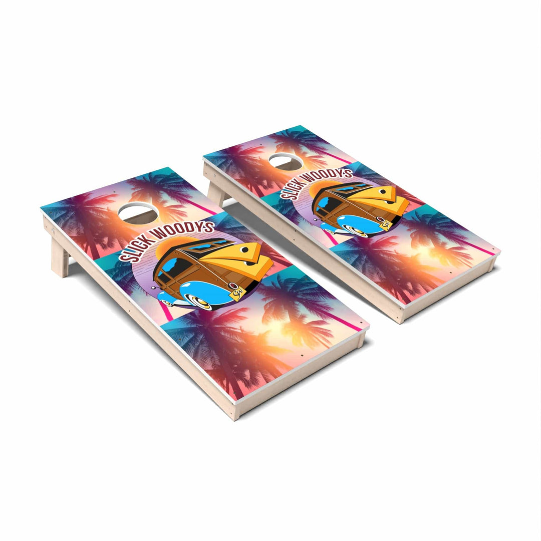 Slick Woody's Cornhole Co. Cornhole Board Miami Vice Cornhole Boards - Professional Signature