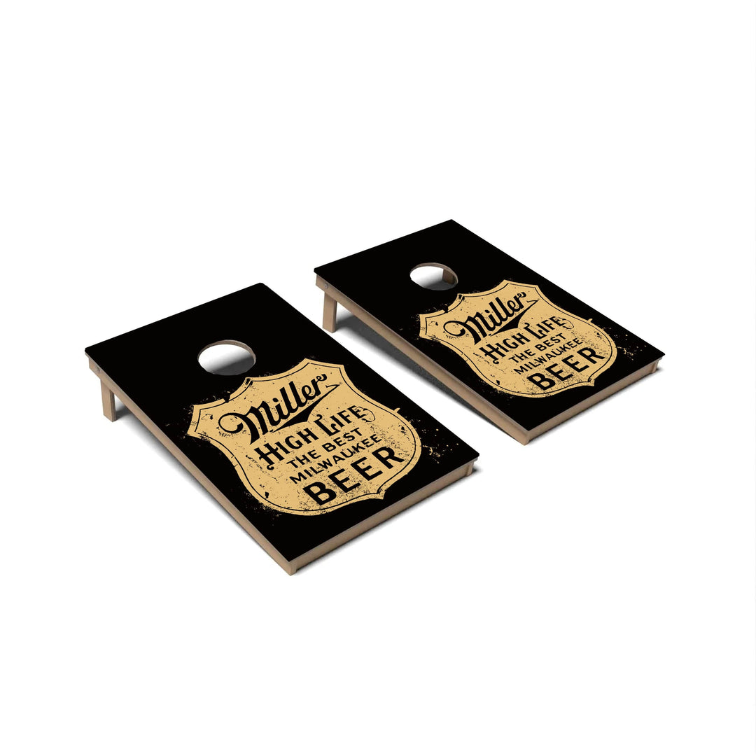 Slick Woody's Cornhole Co. Cornhole Board Miller High Life Beer Brands Cornhole Boards - Tailgate