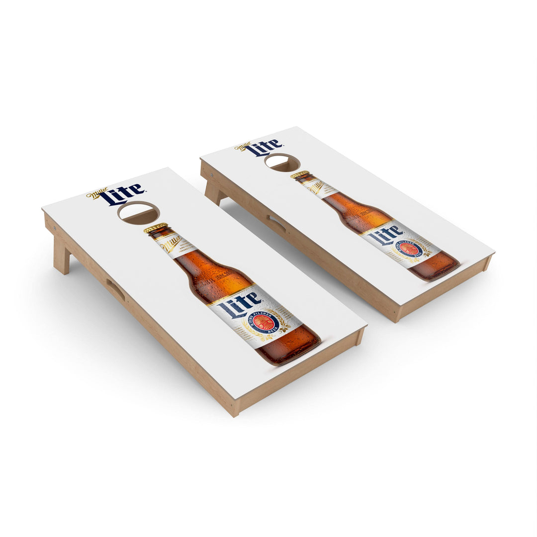 Slick Woody's Cornhole Co. Cornhole Board Miller Light Bottle Beer Brands Cornhole Boards - Premium Signature