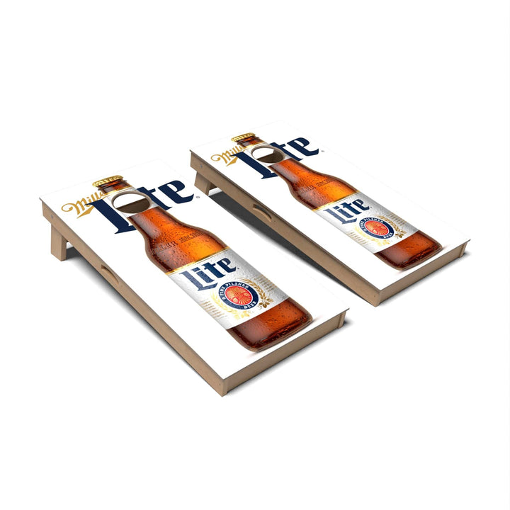 Slick Woody's Cornhole Co. Cornhole Board Miller Light Bottle MillerCoors Cornhole Boards - Premium Signature