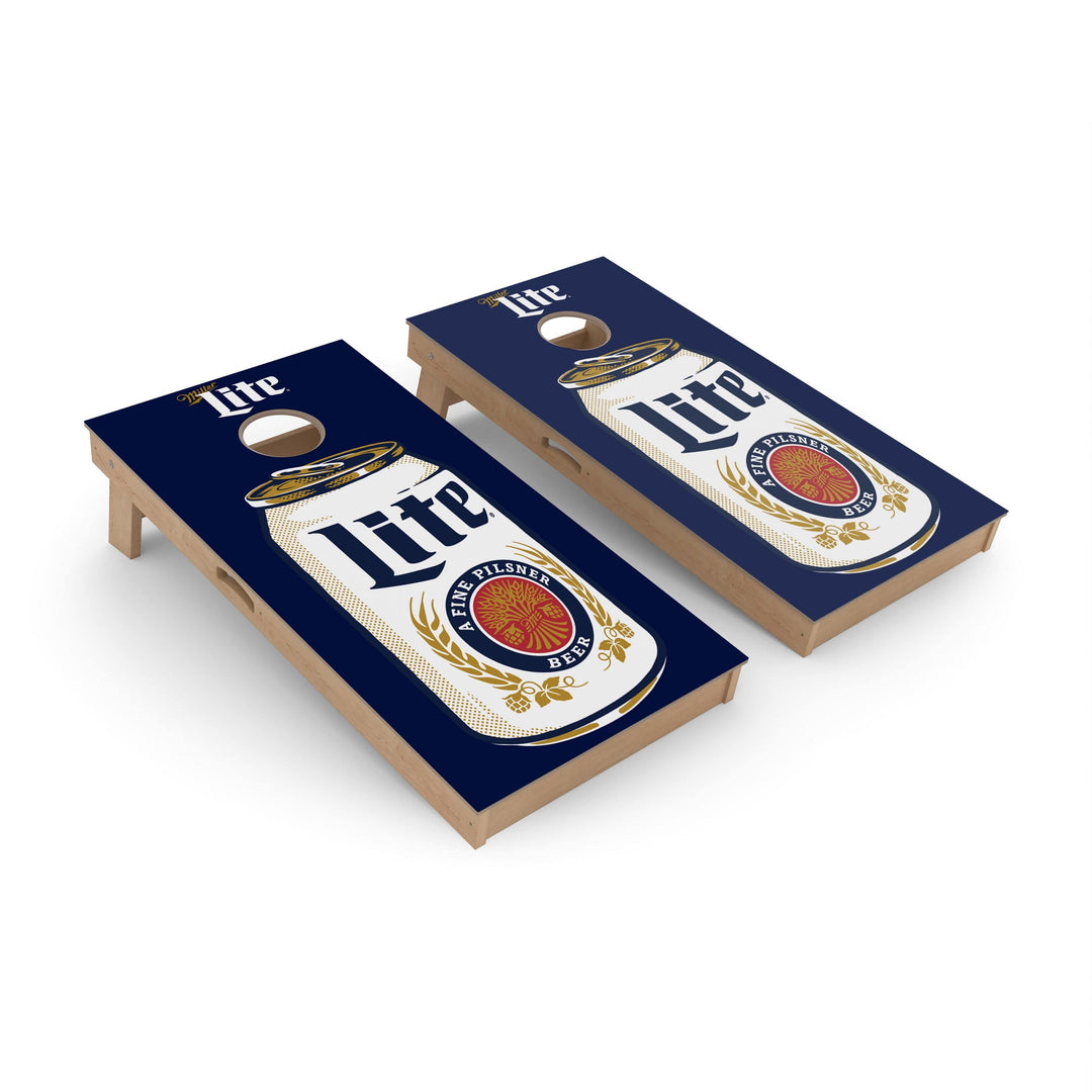 Slick Woody's Cornhole Co. Cornhole Board Miller Light Can Beer Brands Cornhole Boards - Premium Signature