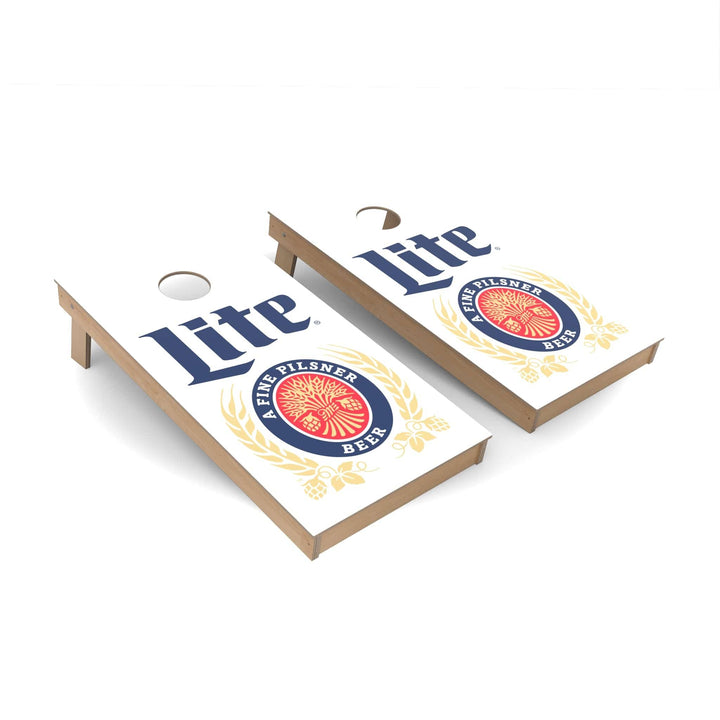 Slick Woody's Cornhole Co. Cornhole Board Miller Light Vintage MillerCoors Cornhole Boards - Backyard