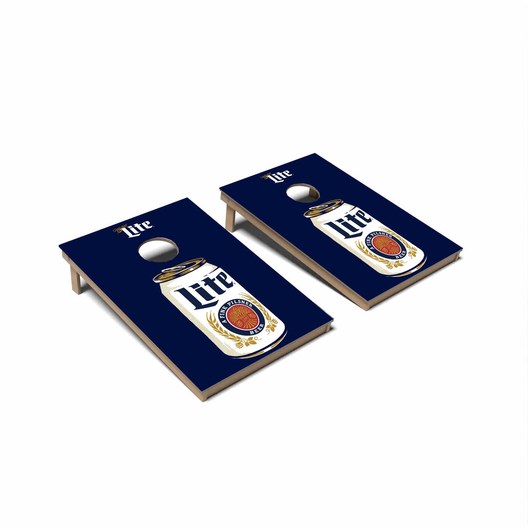 Slick Woody's Cornhole Co. Cornhole Board Miller Lite Can Beer Brands Cornhole Boards - Tailgate