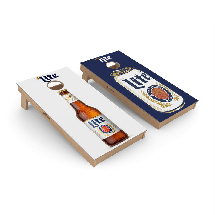 Slick Woody's Cornhole Co. Cornhole Board Miller Lite Split Beer Brands Cornhole Boards - Premium Signature