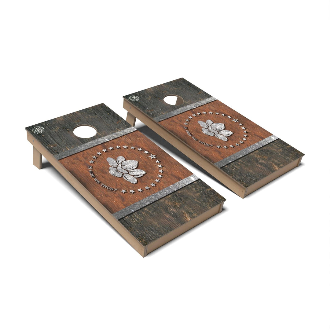 Slick Woody's Cornhole Co. Cornhole Board Mississippi Cornhole Boards - Backyard