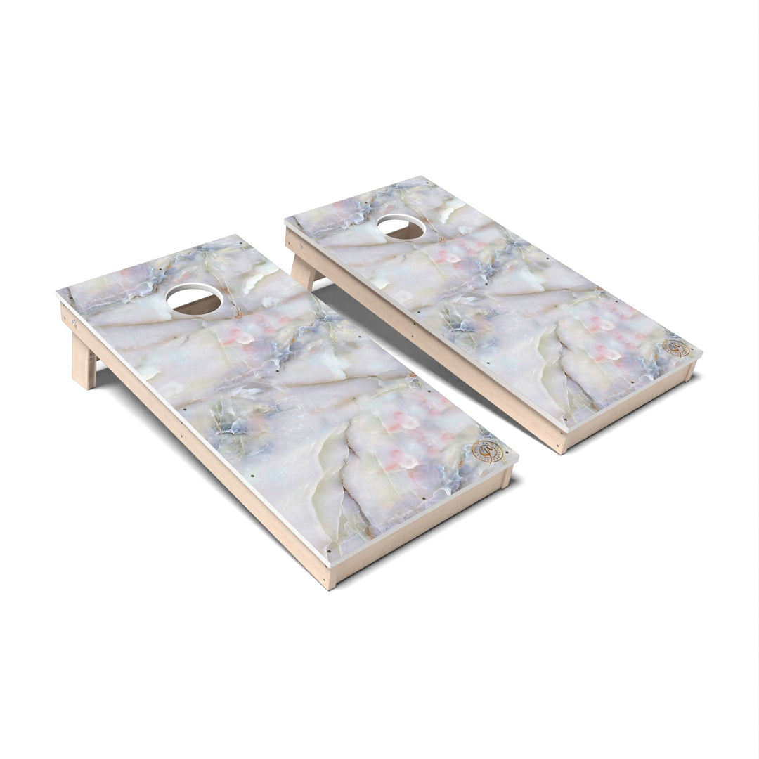 Slick Woody's Cornhole Co. Cornhole Board Multicolor Marble Cornhole Boards - All Weather