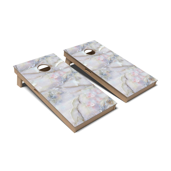 Slick Woody's Cornhole Co. Cornhole Board Multicolor Marble Cornhole Boards - Professional Signature