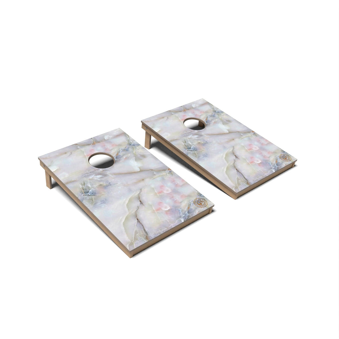 Slick Woody's Cornhole Co. Cornhole Board Multicolor Marble Cornhole Boards - Tailgate