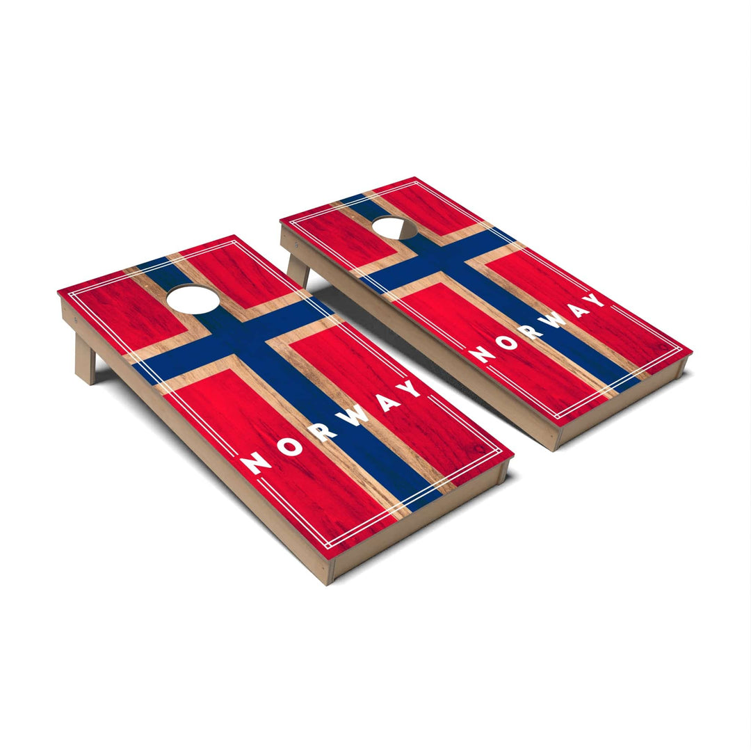 Slick Woody's Cornhole Co. Cornhole Board Norway International Flag 2.0 Cornhole Boards - Backyard