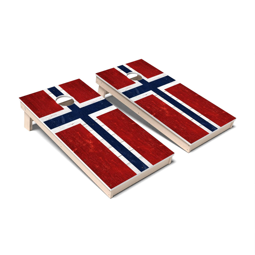Slick Woody's Cornhole Co. Cornhole Board Norway International Flag Cornhole Boards - All Weather