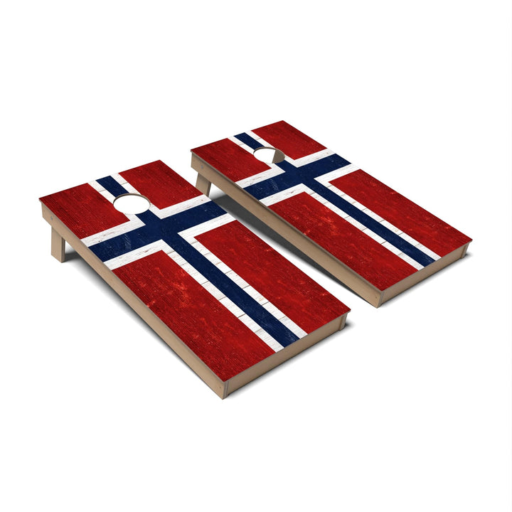 Slick Woody's Cornhole Co. Cornhole Board Norway International Flag Cornhole Boards - Backyard