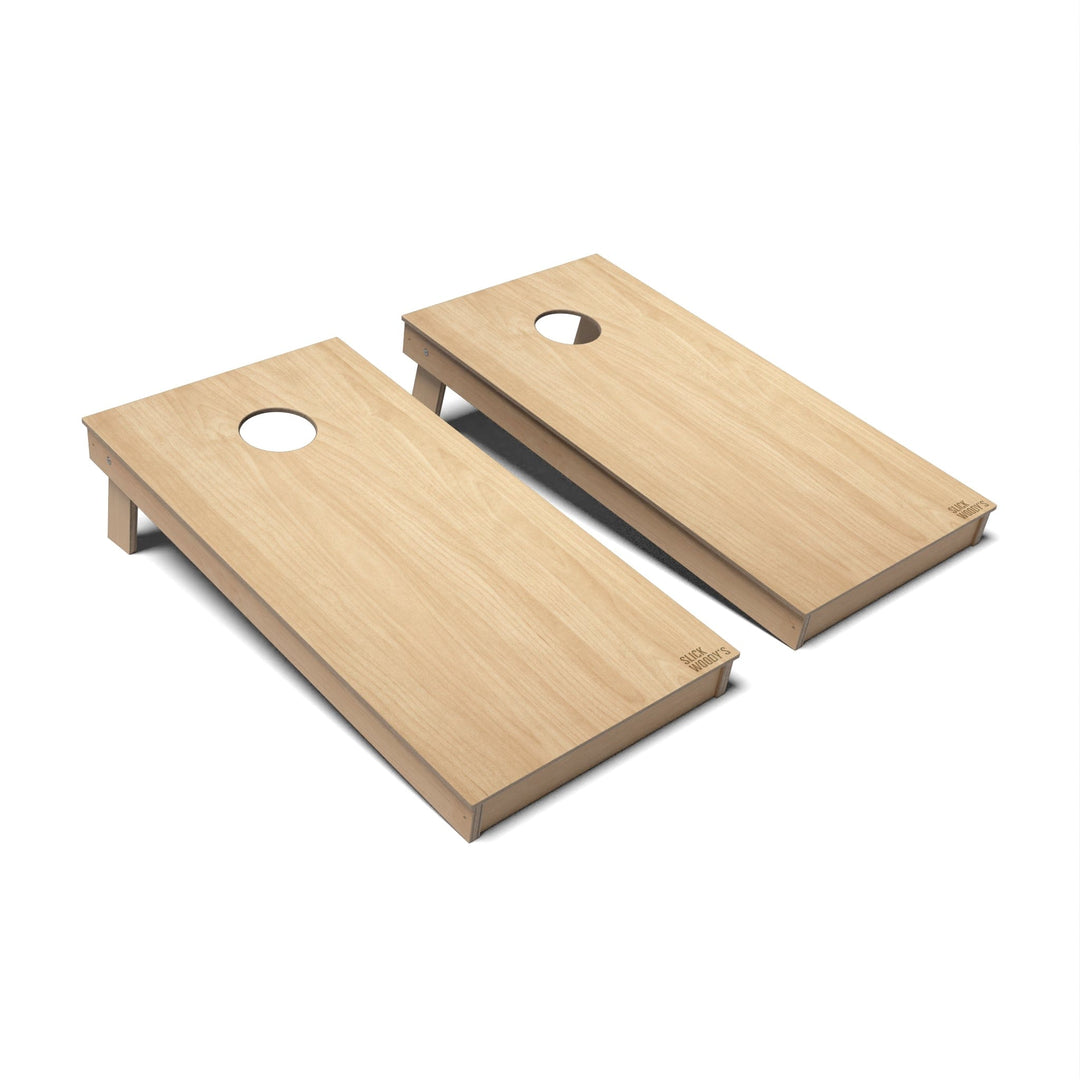 Slick Woody's Cornhole Co. Cornhole Board Oak Natural Wood Cornhole Boards - Backyard