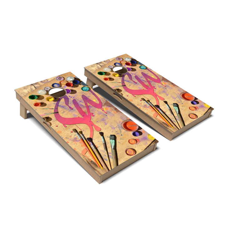 Slick Woody's Cornhole Co. Cornhole Board Paint Artist Cornhole Boards - Professional Signature