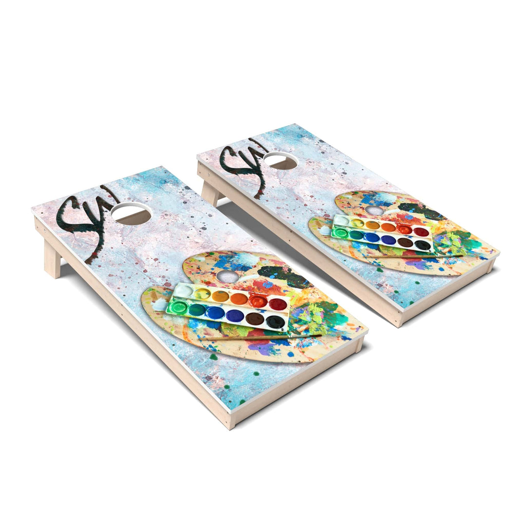 Slick Woody's Cornhole Co. Cornhole Board Palette Artist Cornhole Boards - All Weather