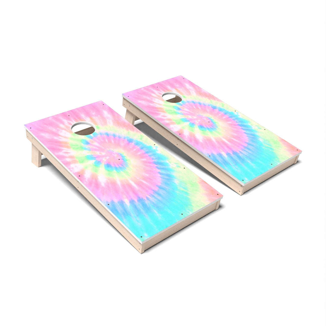 Slick Woody's Cornhole Co. Cornhole Board Pastel Tie Dye Cornhole Boards - All Weather