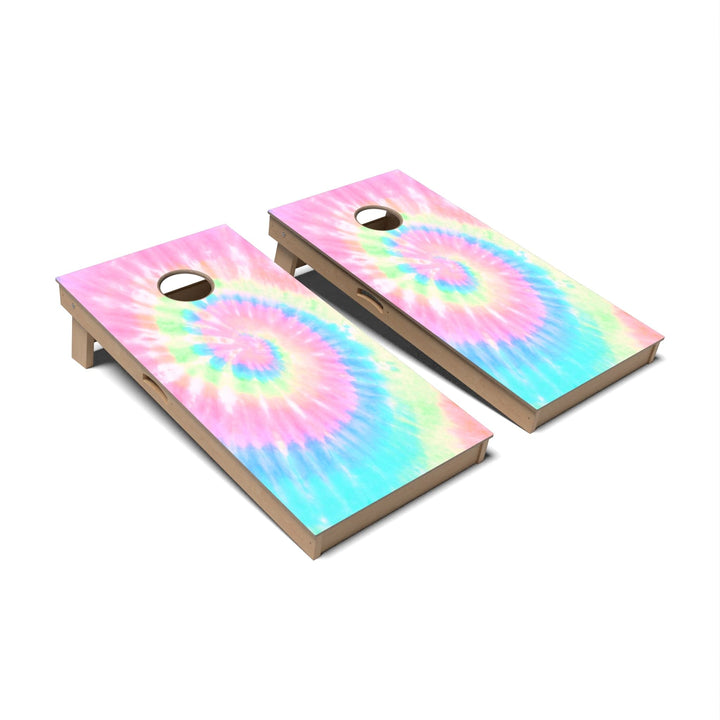 Slick Woody's Cornhole Co. Cornhole Board Pastel Tie Dye Cornhole Boards - Professional Signature