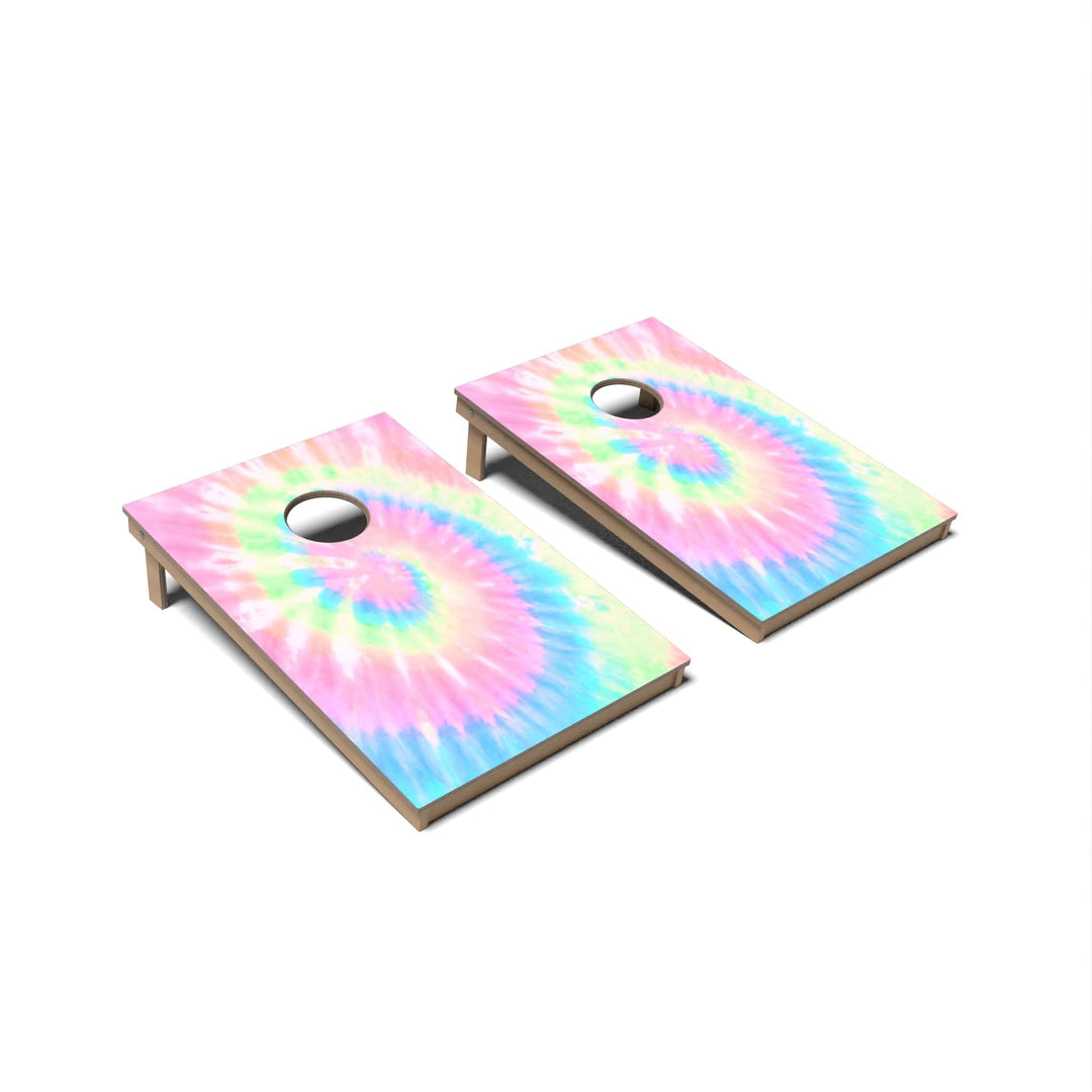 Slick Woody's Cornhole Co. Cornhole Board Pastel Tie Dye Cornhole Boards - Tailgate