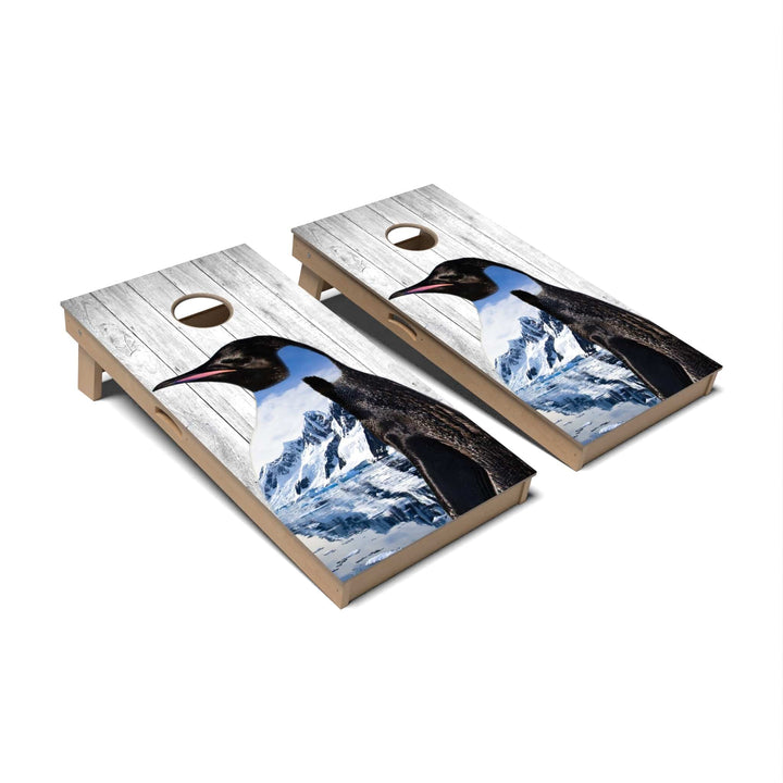 Slick Woody's Cornhole Co. Cornhole Board Penguin Wild Animal Cornhole Boards - Professional Signature