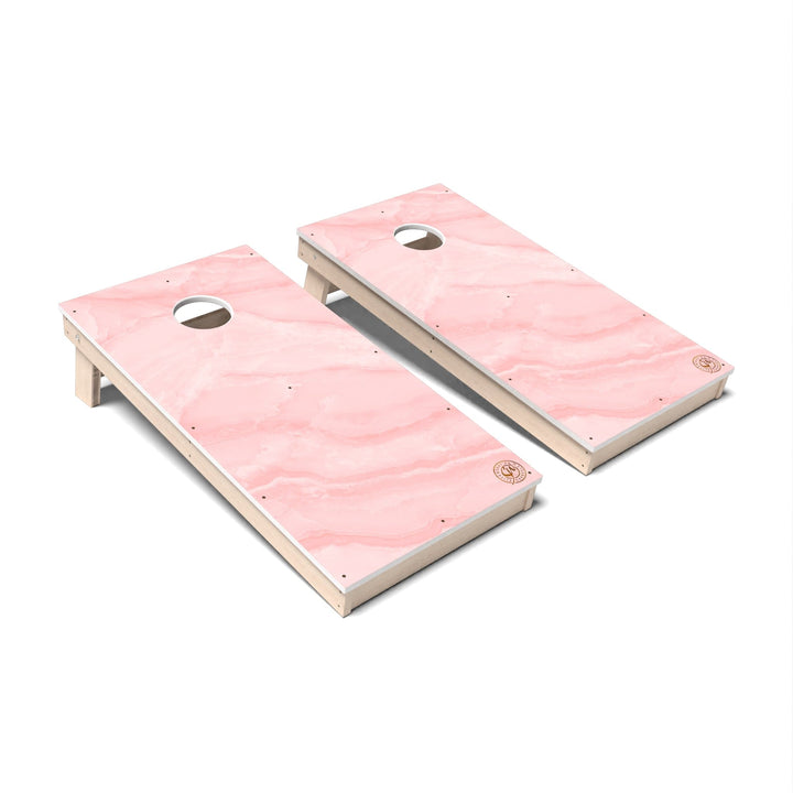 Slick Woody's Cornhole Co. Cornhole Board Pink Marble Cornhole Boards - All Weather