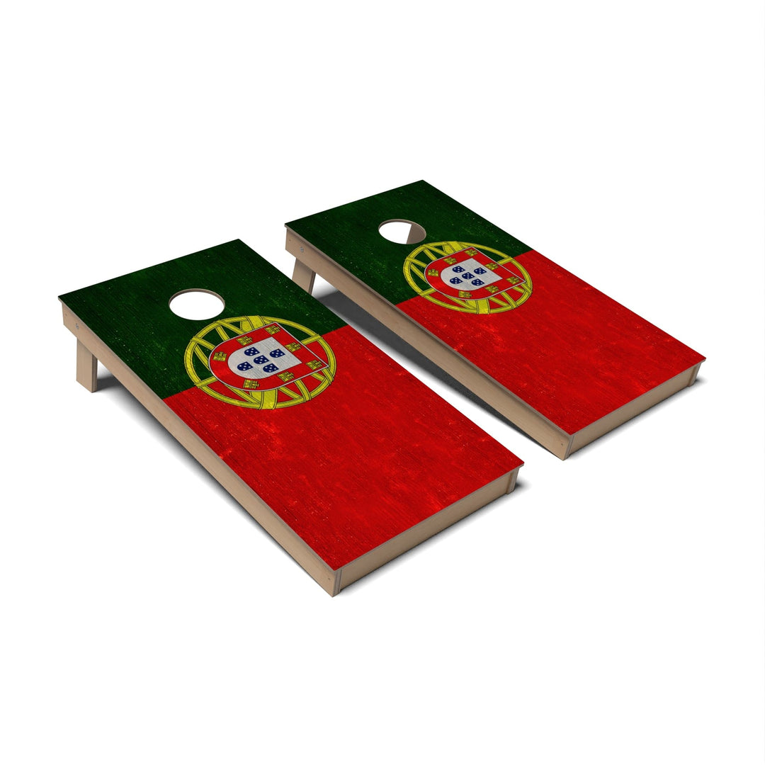 Slick Woody's Cornhole Co. Cornhole Board Portugal International Flag Cornhole Boards - Backyard