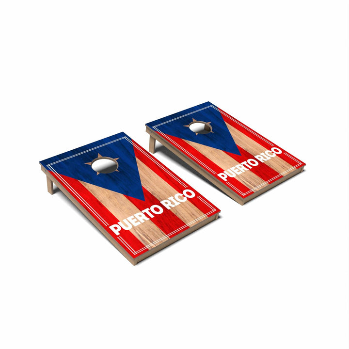 Slick Woody's Cornhole Co. Cornhole Board Puerto Rico International Flag 2.0 Cornhole Boards - Tailgate