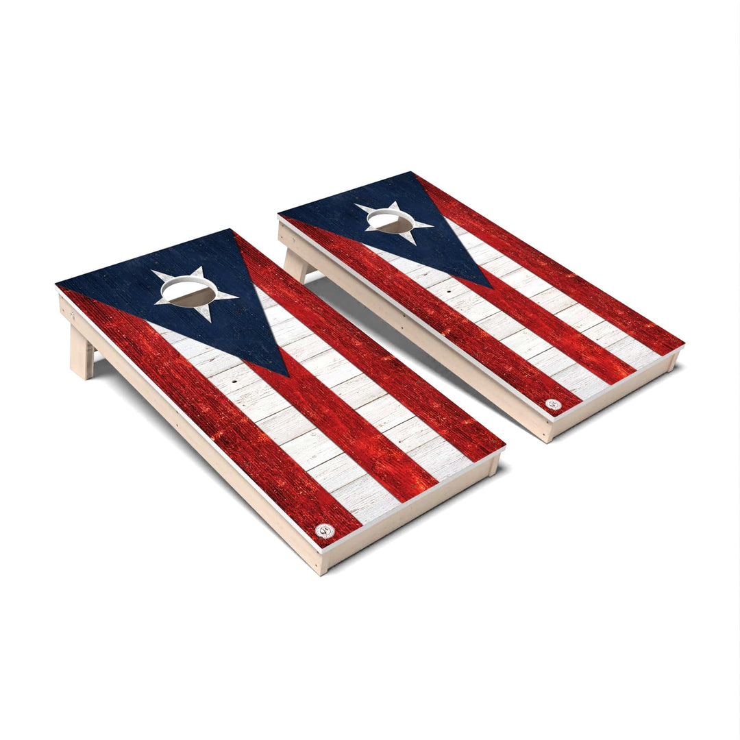 Slick Woody's Cornhole Co. Cornhole Board Puerto Rico International Flag Cornhole Boards - All Weather