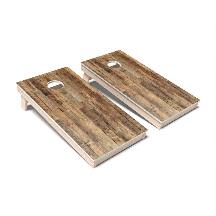 Slick Woody's Cornhole Co. Cornhole Board Reclaimed Barnwood Rustic Wood Cornhole Boards - All Weather