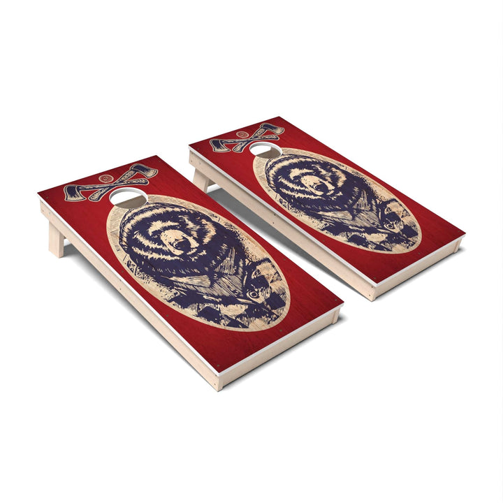 Slick Woody's Cornhole Co. Cornhole Board Red White & Bear Americana Cornhole Boards - All Weather