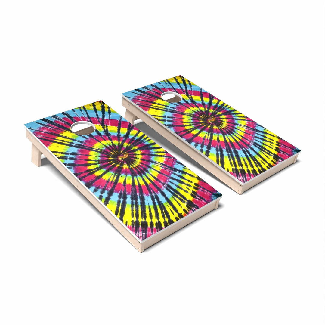 Slick Woody's Cornhole Co. Cornhole Board Reverse Swirl Tie Dye Cornhole Boards - All Weather