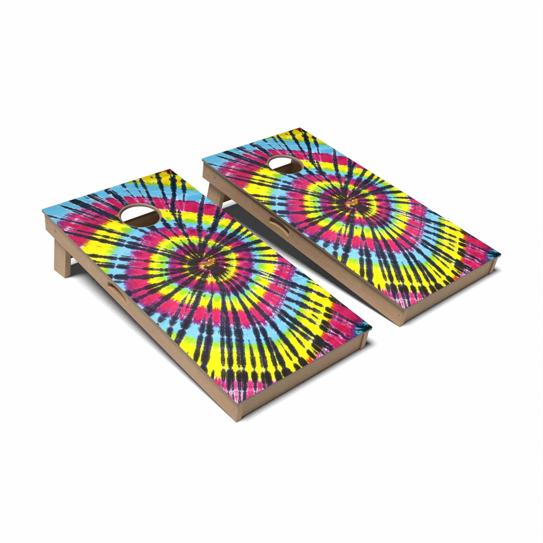 Slick Woody's Cornhole Co. Cornhole Board Reverse Swirl Tie Dye Cornhole Boards - Professional Signature