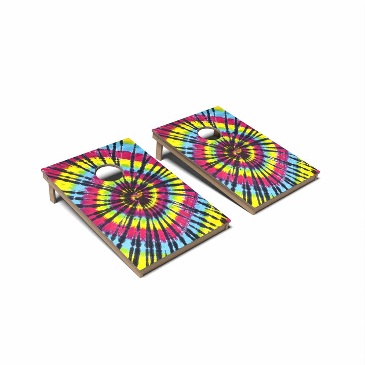 Slick Woody's Cornhole Co. Cornhole Board Reverse Swirl Tie Dye Cornhole Boards - Tailgate