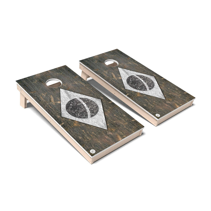 Slick Woody's Cornhole Co. Cornhole Board Rustic Brazil International Flag Cornhole Boards - All Weather